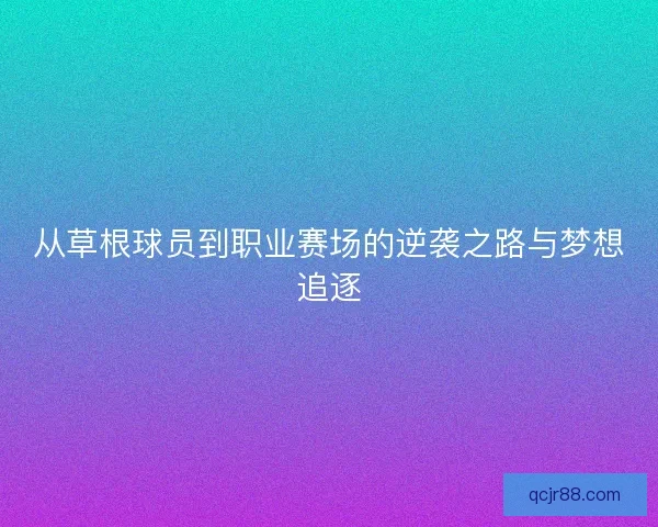 从草根球员到职业赛场的逆袭之路与梦想追逐